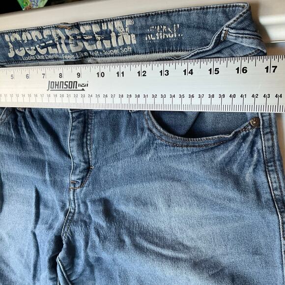 Rewash Women Waxed Denim Straight Leg Jeans 9/29, Blue, Soft Feel Like Knit - Picture 2 of 13